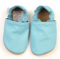 Kožené capáčky baBice barefoot - Blue
