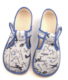 Beda Barefoot papuče Letadla Beda Barefoot papuče Letadla