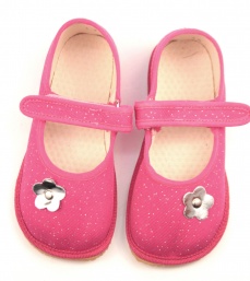 Beda Barefoot papuče BA Růžová třpytka Beda Barefoot papuče BA Růžová třpytka